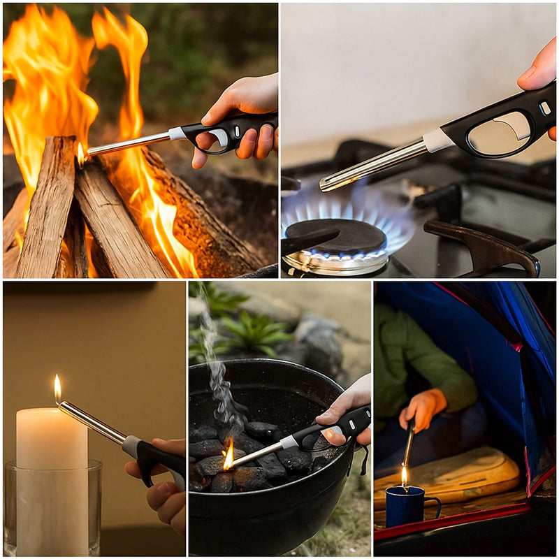 Habitat Gas Lighter with Refill Can – Kitchen and Outdoor Lighter for Gas Stove, Candle, BBQ, and Camping