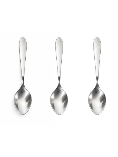 Habitat Basic Wilton Tea Spoon – Set of 3 Stainless Steel Spoons for Tea, Coffee, and Beverages
