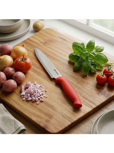 Habitat Laser Logo Chef’s Knife – Sharp Kitchen Knife for Vegetables, Fruits, and Meat