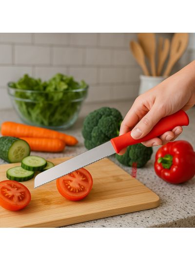 Habitat Basic Smart Kitchen Knife – Sharp Red Knife