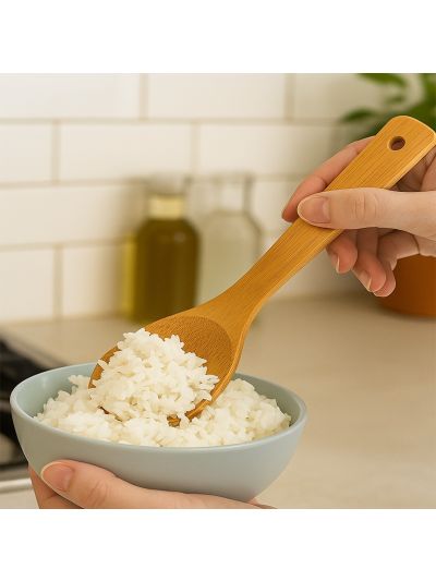 Habitat Bamboo Rice Spoon – Eco-Friendly Kitchen Utensil for Serving Rice, Pulao, and Other Dishes