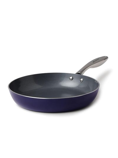 Habitat Ceramic Frypan with Casted Stainless Steel Handle – 24cm Non-Stick Frying Pan for Cooking and Sautéing